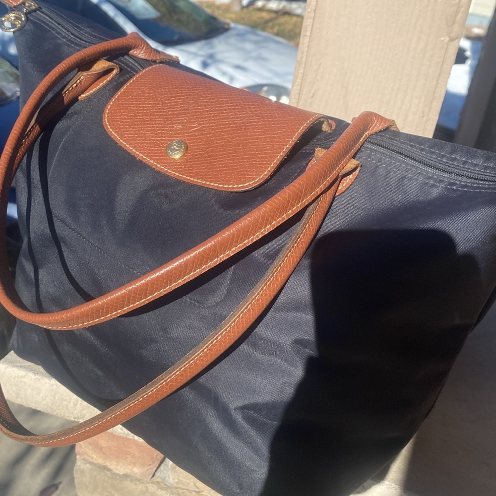 Longchamp 'Medium 'Le Pliage' Tote Shoulder Bag, Black - Picture 5 of 16